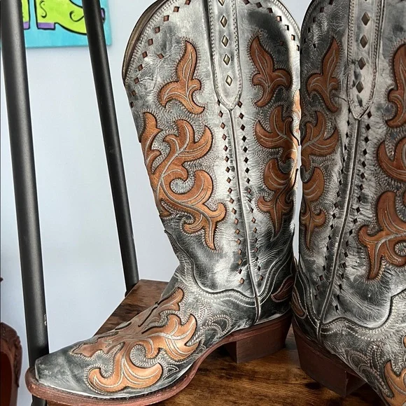 J.B. Dillon Reserve Laurel Western Boots- Size 8 - Picture 3 of 10